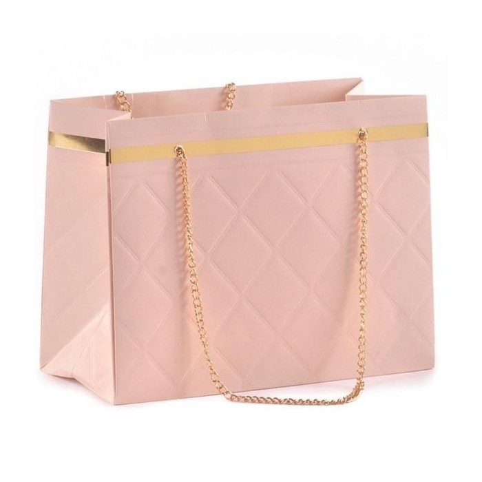 BORSINA 22X10XH17 ROSA CON CATENA